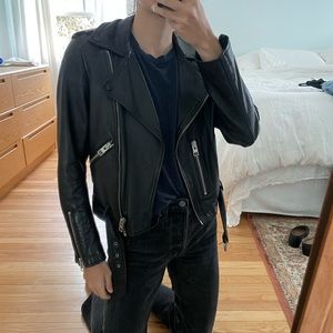 All Saints Leather Motorcycle Jacket